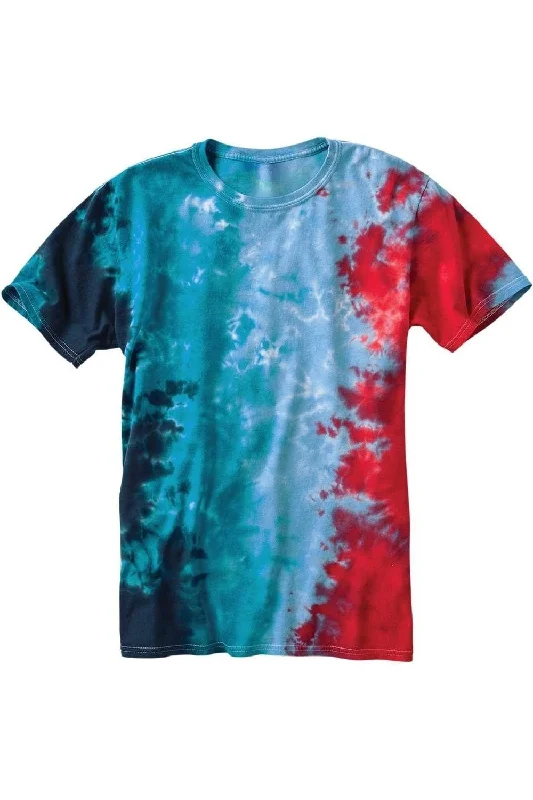Men's Shirts with Contrast CollarsDyenomite Slushie Crinkle Tie-Dyed T-Shirt