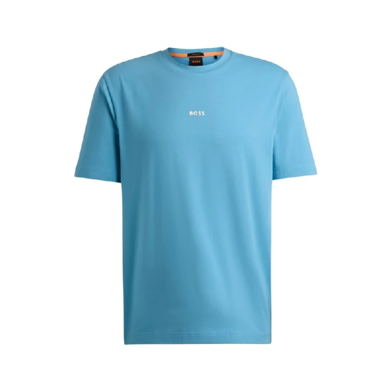Solid-Colored Men's ShirtsRelaxed-fit T-shirt in stretch cotton with logo print