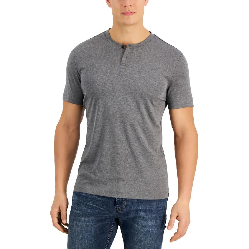 Men's Shirts with Wingtip CollarsMens Heathered Polyester T-Shirt