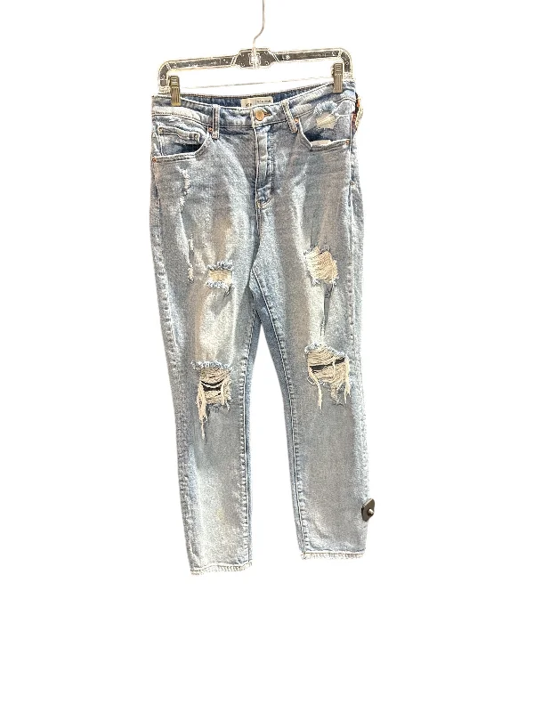 Men's Jeans with a Distressed LookJeans Straight By Bke In Blue Denim, Size: 8