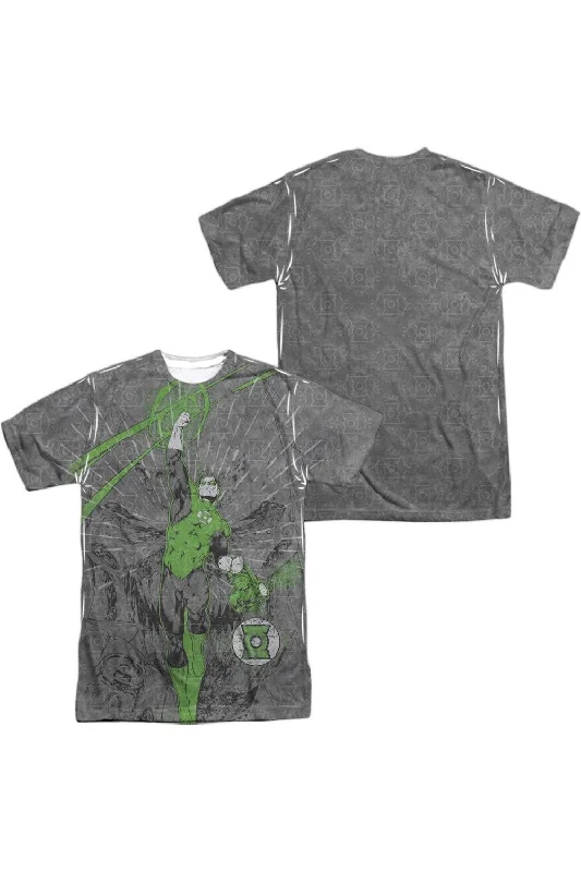 Men's Tailored Shirts for a Professional AppearanceGreen Lantern Vanquish Evil (Front/Back Print) Short Sleeve Adult 100% Poly Crew Tee / T-Shirt