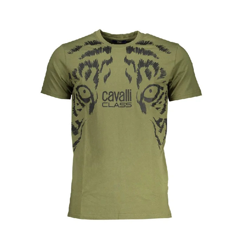 Men's Shirts with Rounded HemlinesCavalli Class  Cotton Men's T-Shirt