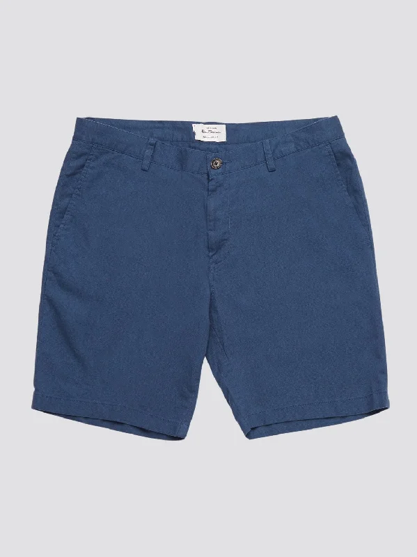 Men's Pants with Functional PocketsSignature Linen Shorts - Blue