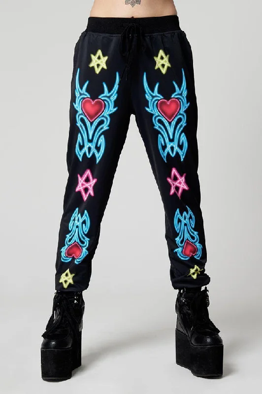 Men's Pants with Contrast Fabric PanelsSpellbound Jogging Pants