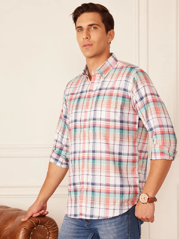 Men's Pattern-Clashing Shirts for Bold FashionDENNISON Smart Regular Fit Tartan Checked Button-Down Collar Casual Shirt Men's Pattern-Clashing Shirts for Bold FashionDENNISON Smart Regular Fit Tartan Checked Button-Down Collar Casual Shirt