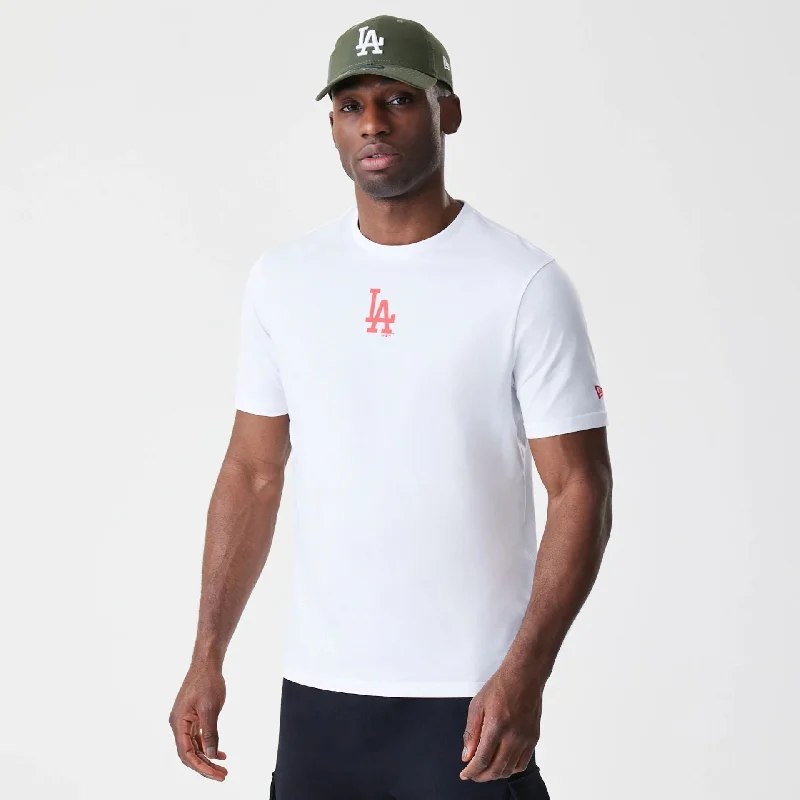 Men's Shirts with Full PlacketsLA Dodgers MLB Logo White T-Shirt