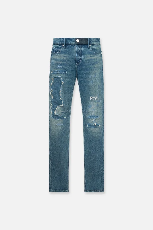 Men's Chino Shorts for Warm WeatherOLIVIER SKINNY JEAN | DISTRESSED MEDIUM STONE