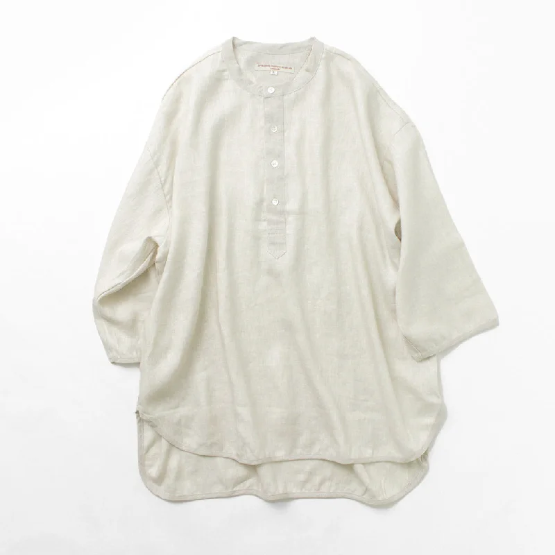 Men's Shirts with Patchwork PatternsROCOCO / Linen cloth Henley Neck T-Shirt