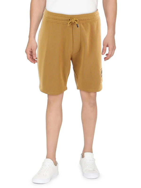 Men's Sweatpants for LoungingMens Fleece Midi Flat Front