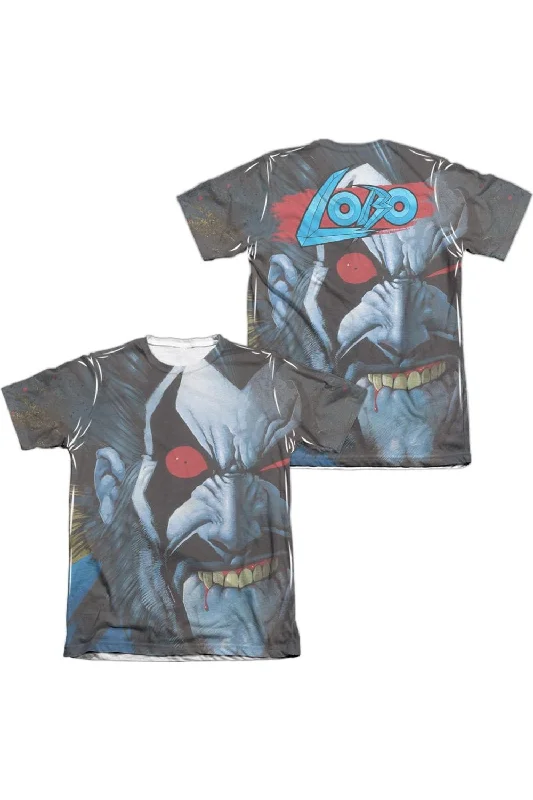 Men's Shirts for FishingJustice League of America Bit Lip (Front/Back Print) Adult Poly/Cotton Short Sleeve Tee / T-Shirt