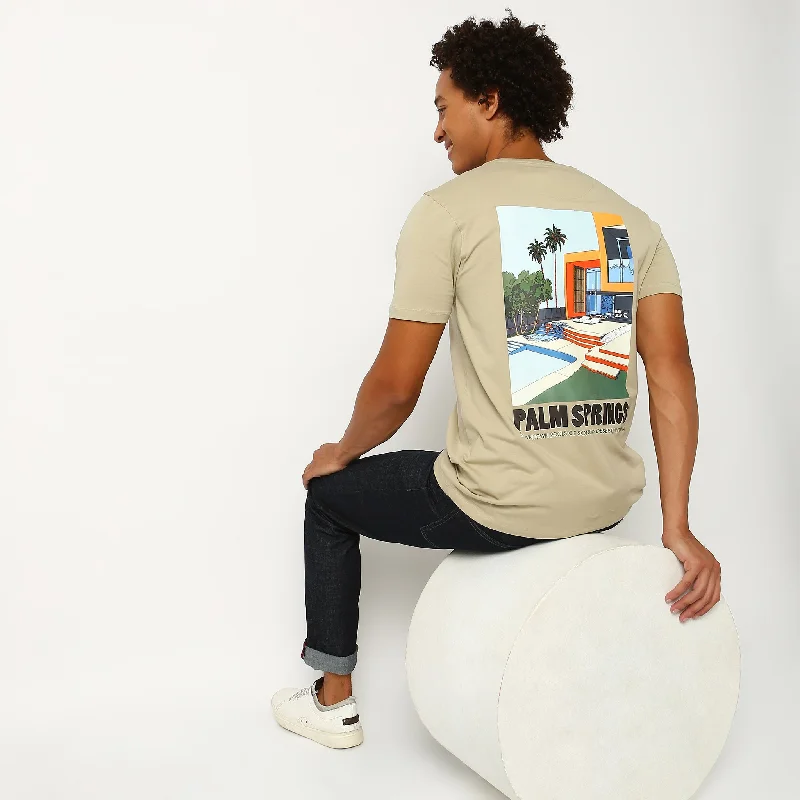 Stylish Men's HenleysRegular Fit Solid T-Shirt