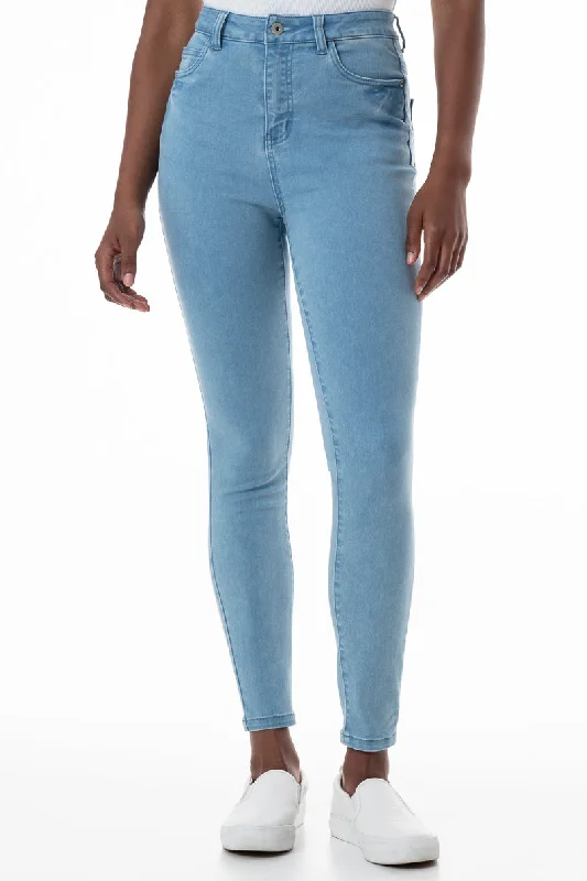 Men's Pants with Cargo PocketsRf09 Hi-Waisted Skinny Jeans _ 148253 _ Light Wash