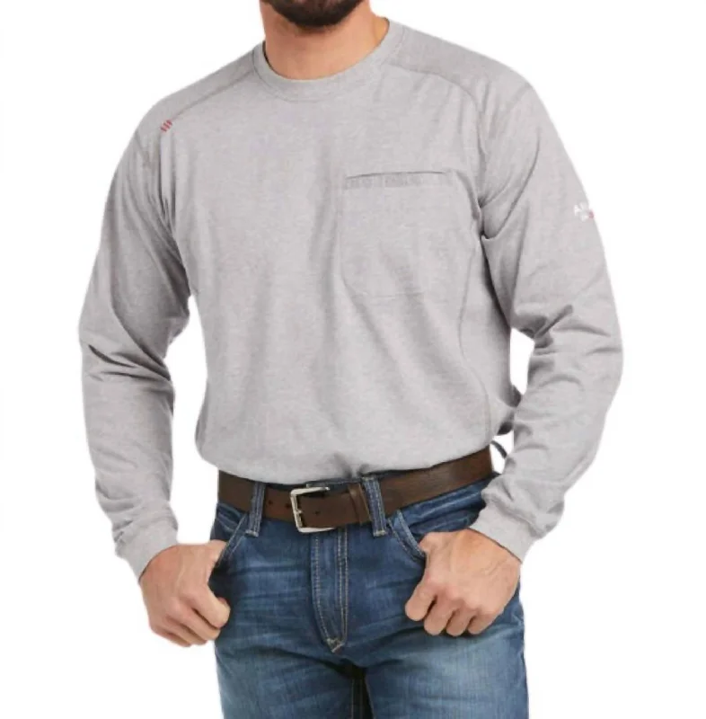 Classic Men's Button-Up ShirtsAir Full Covered Graphic T-Shirt In Heather Grey