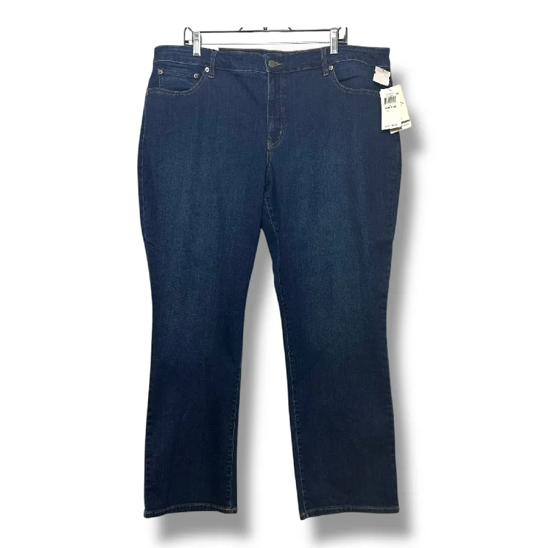 Men's Straight-Leg Jeans in Dark WashJeans Straight By Lauren Jeans Co In Blue Denim, Size: 22