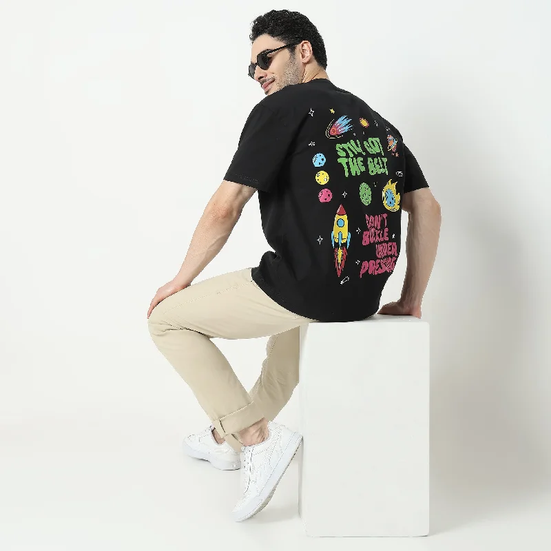 Men's Shirts with Logo EmbossmentsOversize Graphic T-Shirt