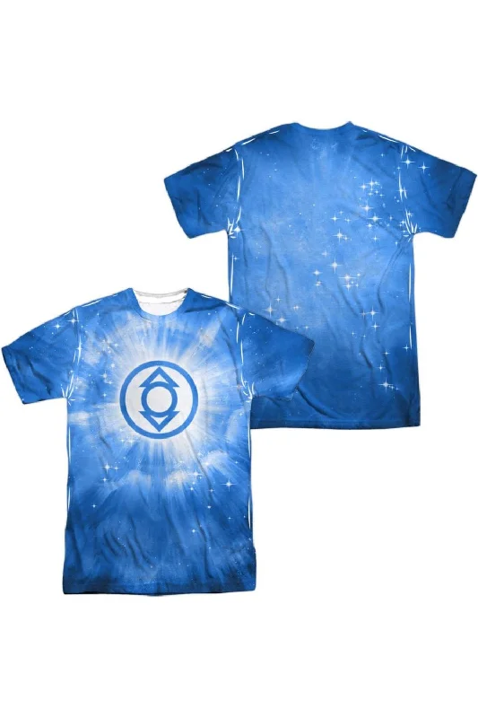 Men's Shirts with Velcro ClosuresGreen Lantern Indigo Energy (Front/Back Print) Short Sleeve Adult 100% Poly Crew Tee / T-Shirt