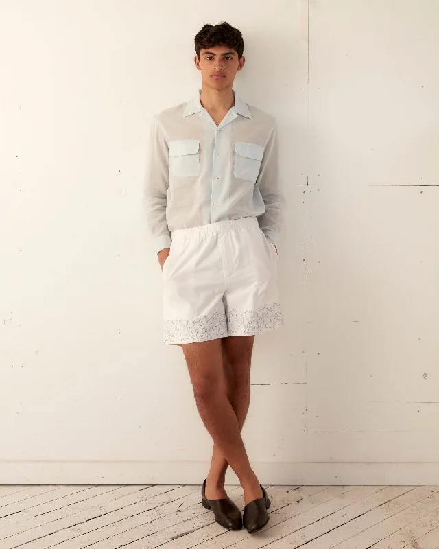 Men's Pants with Flap PocketsZig-Zag Couching Shorts