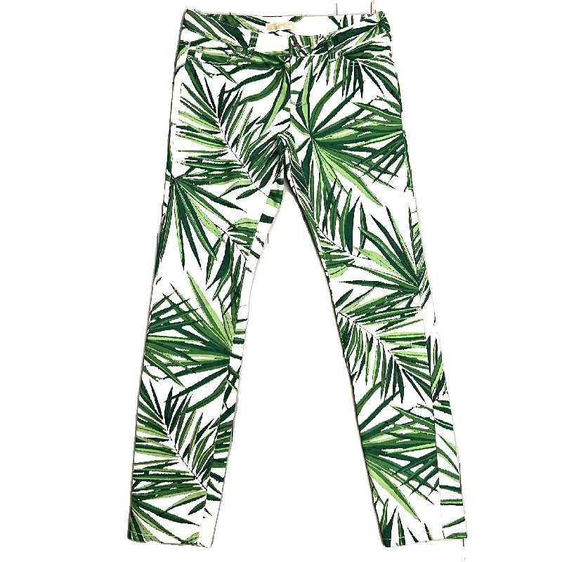 Men's Jeans with Functional PocketsJeans Skinny By Michael By Michael Kors In Green & White, Size: 2 Men's Jeans with Functional PocketsJeans Skinny By Michael By Michael Kors In Green & White, Size: 2