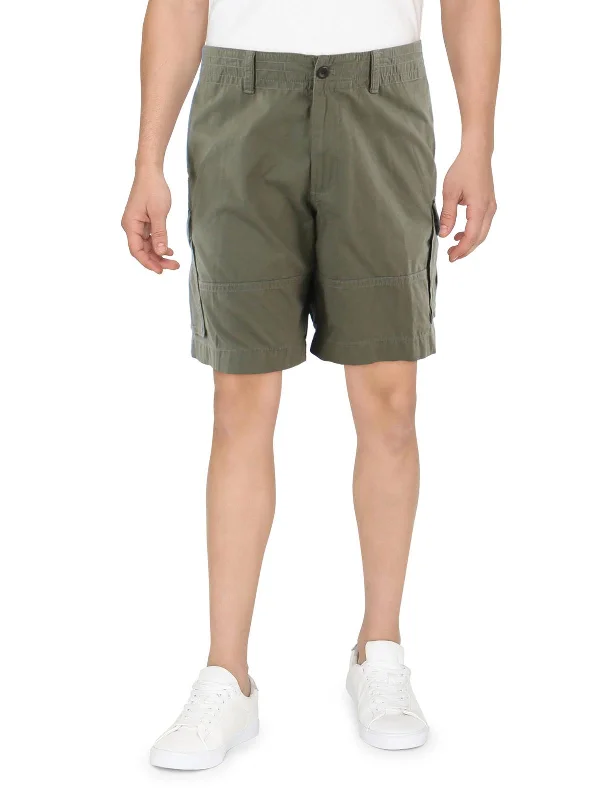 Men's Work Pants for Durability and ComfortBig & Tall Mens Cotton Flat Front Cargo Shorts
