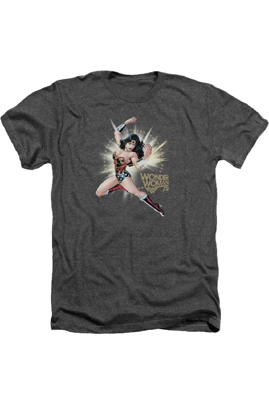 Casual Men's T-ShirtsWonder Woman Ww75 The Bracelets Of Submission Adult Heather Tee / T-Shirt