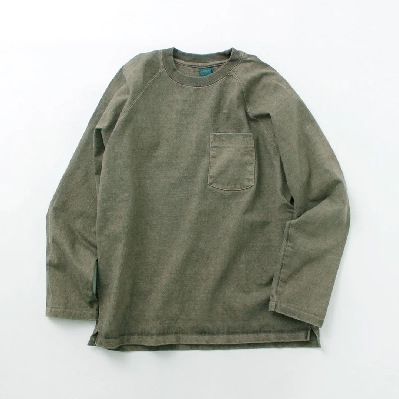 Durable Men's Work ShirtsGOOD ON / Heavy Raglan Pocket T-Shirt Long Sleeve