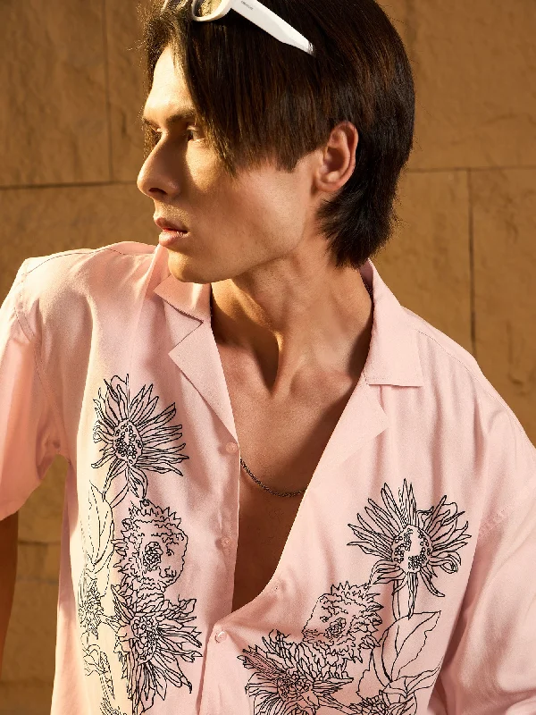 Men's Pocket T-Shirts for Added FunctionalityDigital Printed Drop Shoulder Oversized Casual Shirt Men's Pocket T-Shirts for Added FunctionalityDigital Printed Drop Shoulder Oversized Casual Shirt