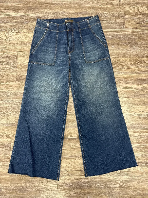 High-Waisted Men's JeansJeans Wide Leg By Kut In Blue Denim, Size: 8
