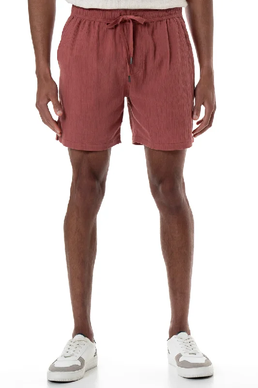 Men's Zippered Pants for SecurityPull On Shorts _ 150437 _ Rust