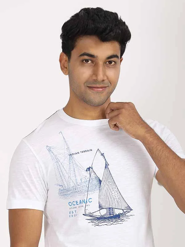 Striped Men's TopsMen Graphic Crew Neck T-Shirt