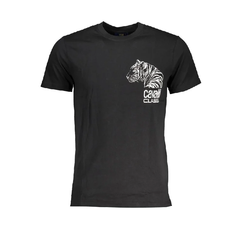 Men's Shirts with Raw-Edge HemlinesCavalli Class  Cotton Men's T-Shirt