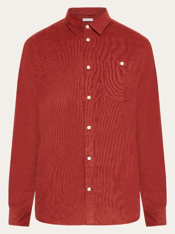 Durable Men's Work ShirtsRegular fit corduroy shirt - Fired Brick