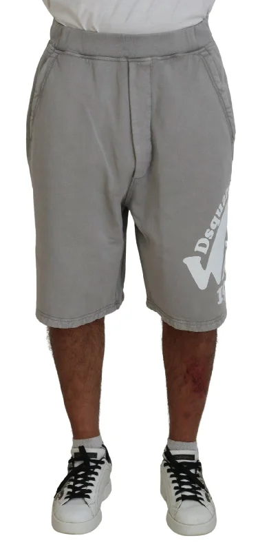 Versatile Men's ShortsDsqua²  Printed Pull On Men Casual Bermuda Men's Shorts