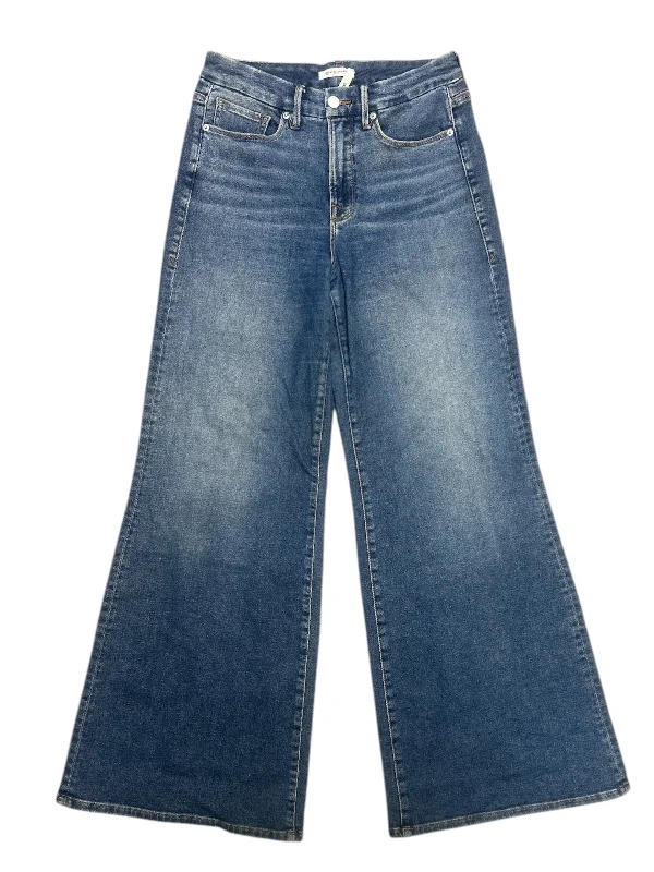 Men's Jeans Made in USAJeans Flared By Good American In Blue Denim, Size: 8