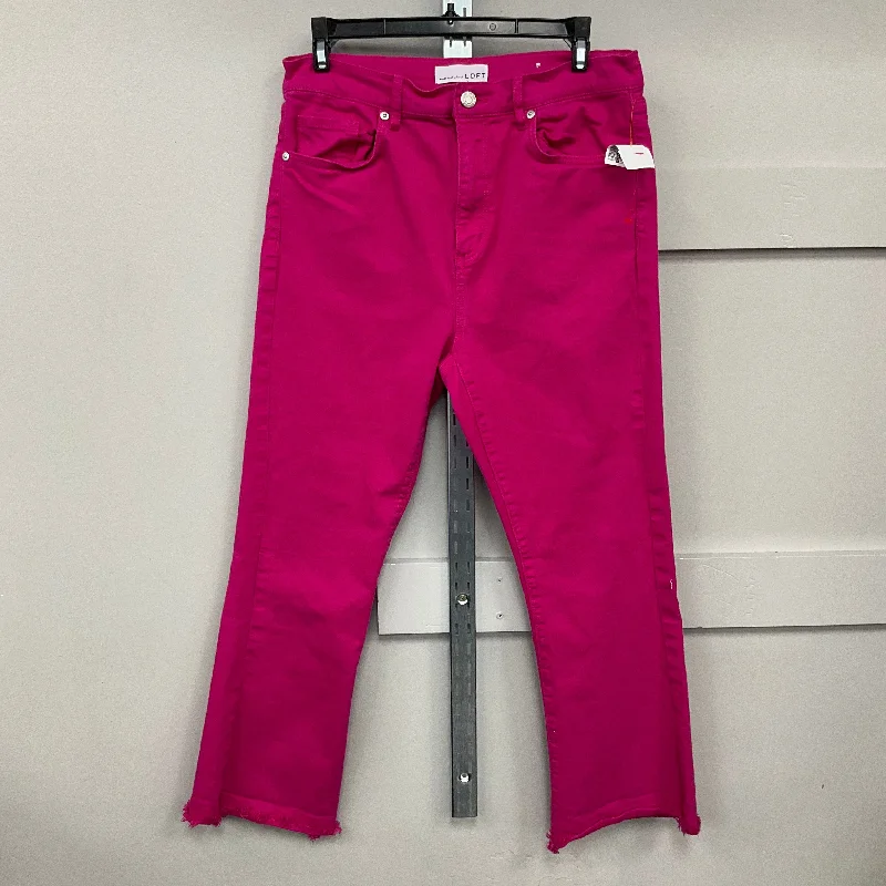 Fashionable Men's JeansJeans Wide Leg By Loft In Pink Denim, Size: 6