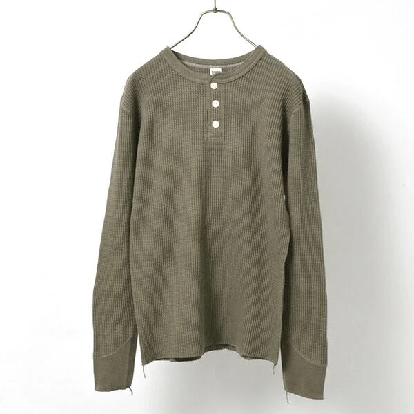 Men's Dressy Shirts for Formal EventsBARNS / BR-3051 Big Waffle Henley Neck Long Sleeve Thermal / T-Shirt Men's Dressy Shirts for Formal EventsBARNS / BR-3051 Big Waffle Henley Neck Long Sleeve Thermal / T-Shirt