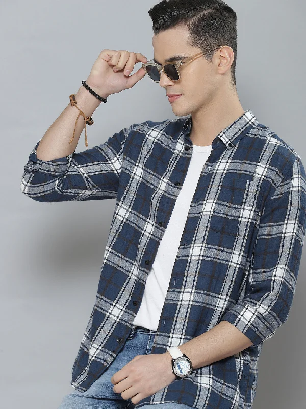 Men's Short-Sleeve Shirts for Warm WeatherMen Smart Tartan Checked Cotton Casual Shirt Men's Short-Sleeve Shirts for Warm WeatherMen Smart Tartan Checked Cotton Casual Shirt