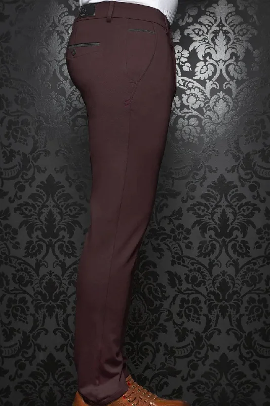Lightweight Men's Linen PantsAU NOIR | Ultra Stretch Pants | Beretta Wine
