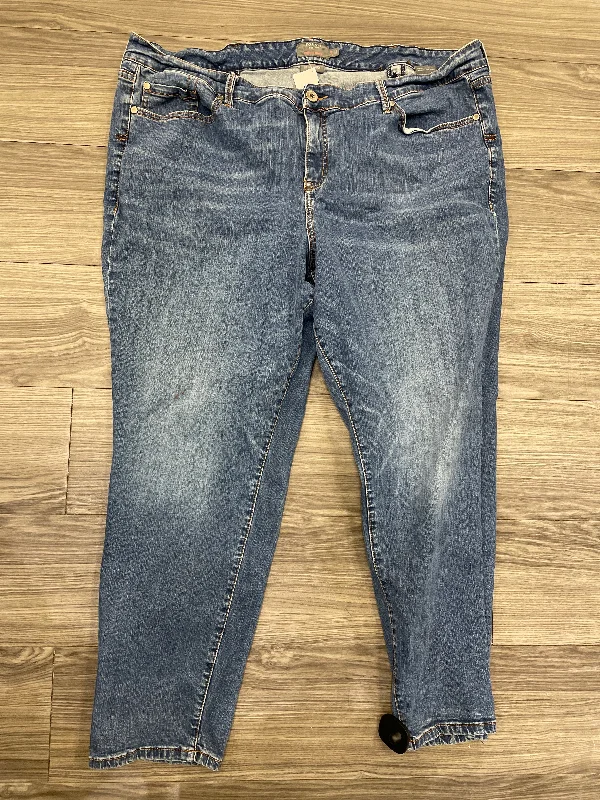 High-Waisted Bootcut Men's JeansJeans Boyfriend By Torrid In Blue, Size: 24