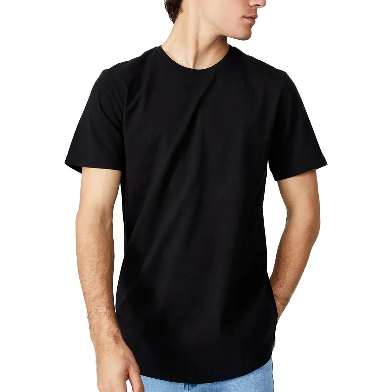 Men's Shirts with Plaid PatternsMens Solid Cotton T-Shirt