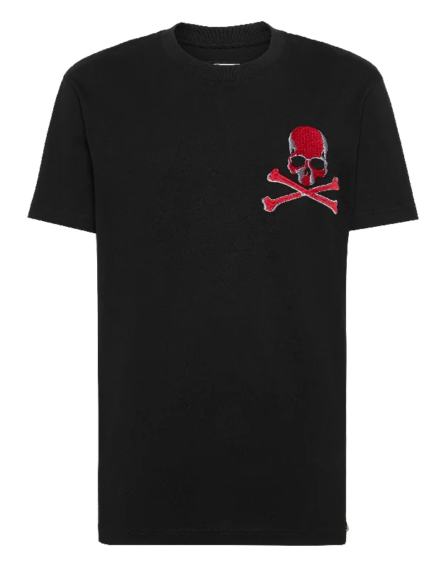 Men's Shirts with Surplice HemlinesT-shirt Round Neck SS Skull&Bones