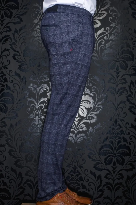 Men's Pants with Patchwork PatternsAU NOIR | Ultra Stretch Pants | Beretta Hopkins Navy