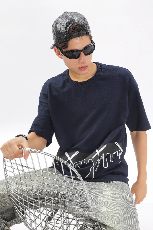 Men's Shirts with Adjustable HemlinesIZI Specials: Feel the Drip Tee (Navy)