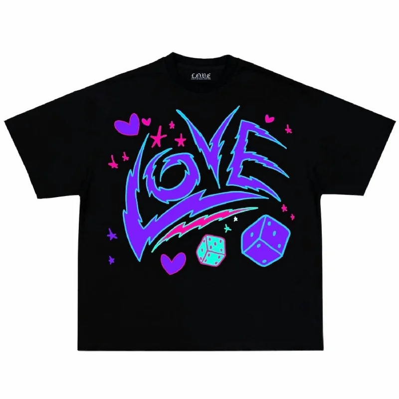 Men's Shirts with Embellished CollarsMen's Dice T-Shirt In Black