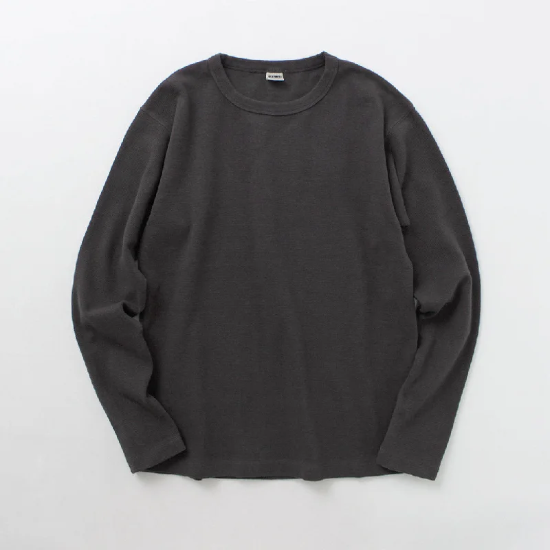 Men's Shirts with Embellished SleevesBARNS / Heavy Spun Milled Fabric Long Sleeve T-Shirt