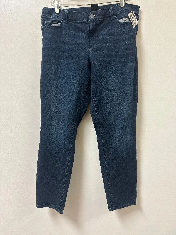 High-Quality Ripped Men's JeansJeans Straight By Ann Taylor In Blue Denim, Size: 14