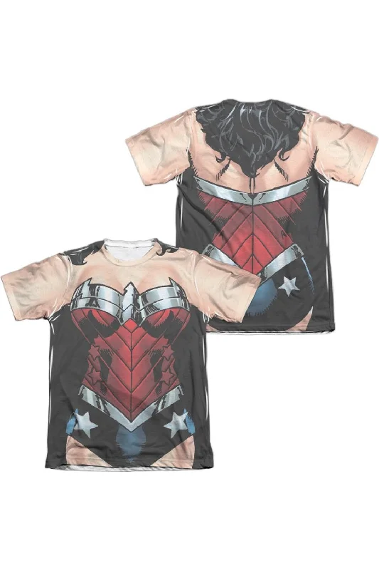 Men's Shirts with Barrel CuffsJustice League of America Wonder Woman 52 (Front/Back Print) Adult Poly/Cotton Short Sleeve Tee / T-Shirt