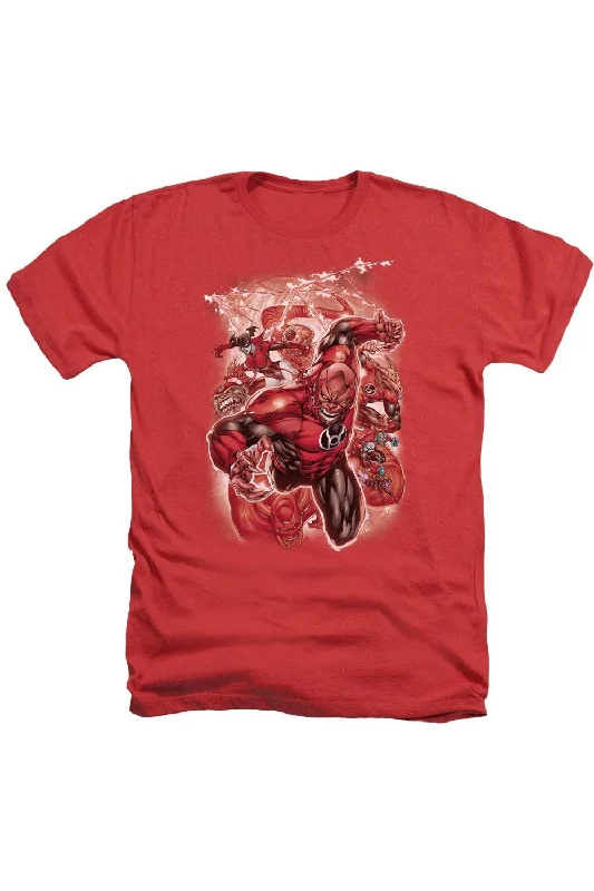 Men's Shirts with Cowl NecksGreen Lantern Red Lanterns #1 Adult Heather Tee / T-Shirt