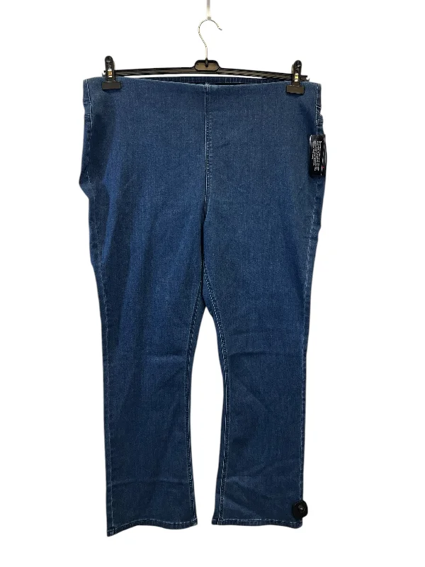 Designer Skinny Men's JeansJeans Straight By Denim And Co Qvc In Blue Denim, Size: 22