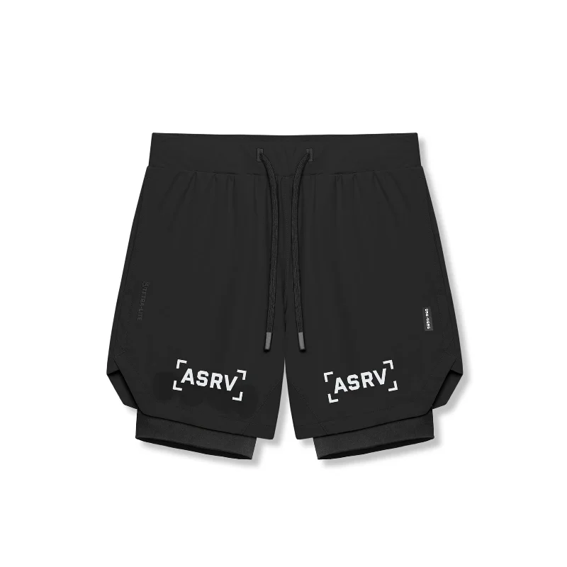 Men's Velcro-Closure Pants for Convenience0866. Tetra-Lite® 7" Liner Short - Black "White Bracket"/Black Men's Velcro-Closure Pants for Convenience0866. Tetra-Lite® 7" Liner Short - Black "White Bracket"/Black
