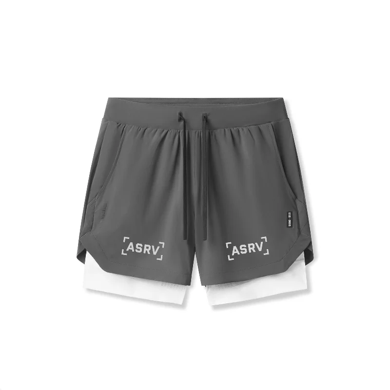 Men's Pants with Graphic Prints0865. Tetra-Lite® 5" Liner Short - Space Grey "Bracket"/White